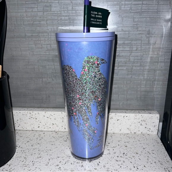 Starbucks Other - Starbucks Halloween Raven Glitter Glow In The Dark Tumblr